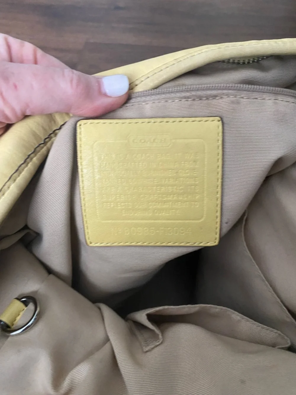 Coach Soft Yellow Leather Shoulder Hobo - Picture 6 of 6